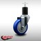 Service Caster 4'' SS Blue Poly Wheel Swivel 1-3/4'' Expanding Stem Caster SCC-SSEX20S414-PPUB-BLUE-134 - alternate 2